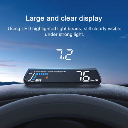 Car Speedometer Digital Display Car Speed Voltage Oil Consumption Water Temperature Meter Multifunctional Car Headup Display