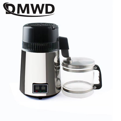 Pure Water Distiller 4L Dental Distilled Water Machine Filter Stainless Steel Electric Distillation Purifier Jug 110V 220V