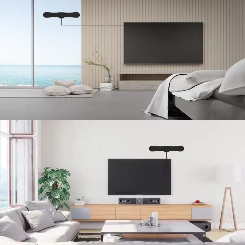 TV Antenna Digital Antenna for Smart TV 4K 1080P HD Digital VHF UHF All Tv'S for Local Channels, Smart Switch Signal Booster