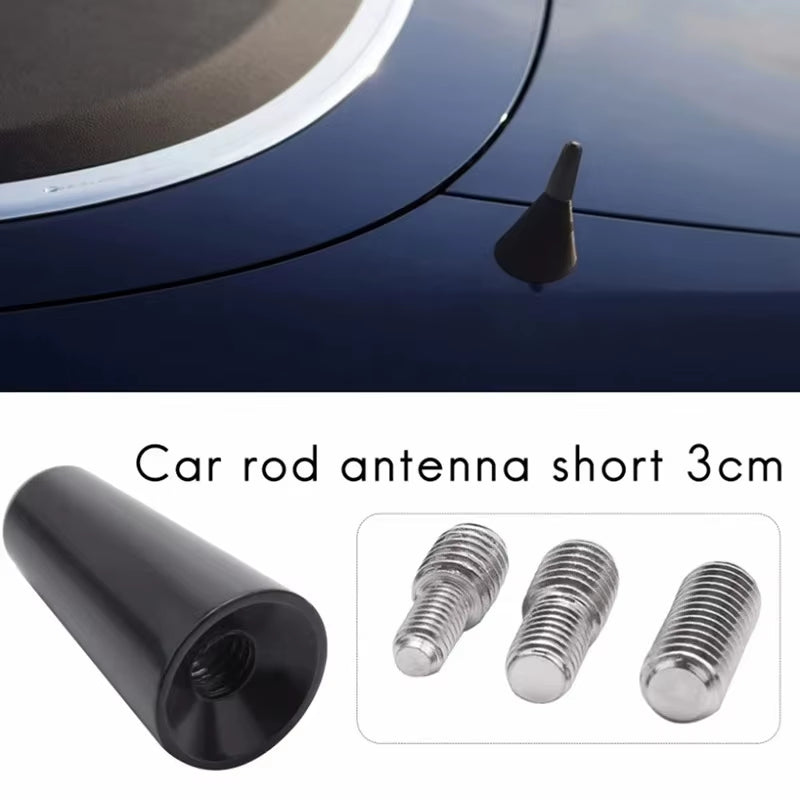 Antenna 3Cm Roof Antenna Short Pole Antenna Car Pole Antenna Short Adapter for Radio DAB Digital TV Car Navigation