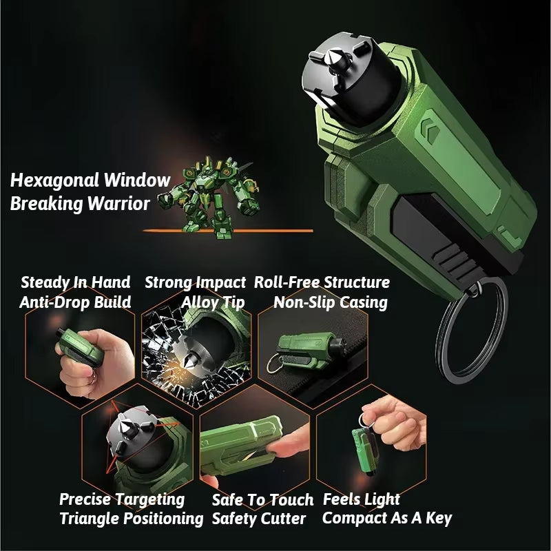 Car Safety Hammer Mini Car with a Multi-Functional Escape Hammer to Break the Glass Rescue Hammer Car Window One Second