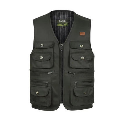 Men Large Size XL-4XL Motorcycle Casual Vest Male Multi-Pocket Tactical Fashion Waistcoats High Quality Masculino Overalls Vest