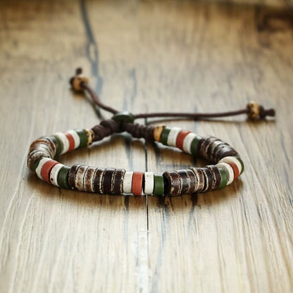 Holiday Natural Stone Beaded Bracelets for Men Women Adjustable Length Multi Color Beads Casual Male Jewelry Rope Pulseira