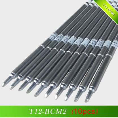 QUECOO High Quality T12-BCM2 Soldering Iron Tip Bevel with Indent / Horseshoe-Shaped BCM2 Tip with Groove /Shape 2BCM