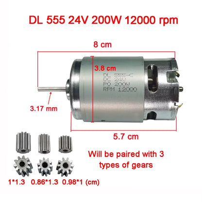 Children'S Electric Car DC Motor, Kid'S Car High Speed Motor,Dl 550 High-Power Motor 570 35000Rpm Engine