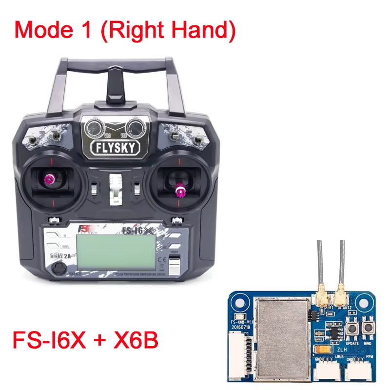 Original Flysky Fs-I6X 10CH 2.4Ghz AFHDS 2A RC Transmitter with Fs-Ia6B Fs-Ia10B FS-X6B FS-A8S Receiver for Rc Airplane Drone