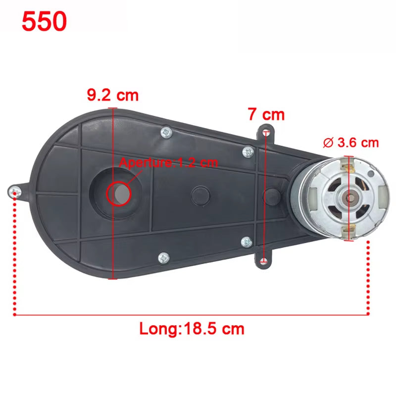 Children Electric Car High-Speed Motor, Reducer with Metal Gears,550 12V 30000Rpm Motor for Kid'S Ride on Car