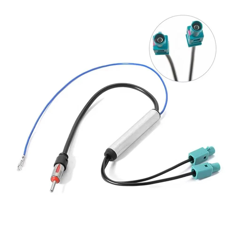 18.1 Inch Car Special Radio Antenna AM/FM Audio Radio Signal Amplifier Dual Fakra RF Radio Antenna Aerial Adapter for AUDI Adapt