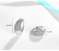 925 Sterling Silver Big Circle Inlaid Zircon Earrings for Women,S925 Argent Women'S Shiny Model Earring 17Mm-40Mm 5 Size