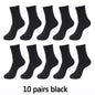 10 Pairs High Quality Bamboo Fiber Men'S Socks Business Breathable Deodorant Compression Socks Men Long Big Size EUR 38-46