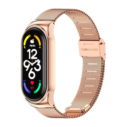 Strap for Mi Band 10 9 8 7 6 5 4 3 Bracelet Silicone Wristband for Xiaomi Mi Band 8 Metal Strap for Mi Band 7 Watchband Leather