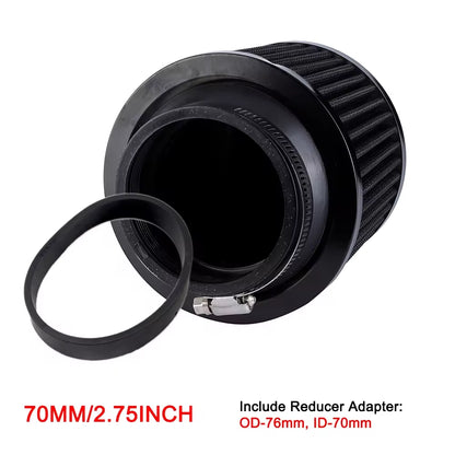 R-EP Universal Car Air Intake Filter 76MM 70Mm 65Mm Performance High Flow Filters for Cold Air Intake 3Inch 2.75Inch 2.5Inch