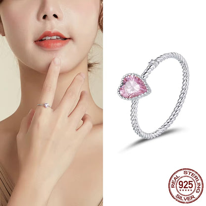 Hot Sale 100% 925 Sterling Silver Styles Stackable Ring Party Finger Wedding Rings for Women Original Fashion Jewelry Gift