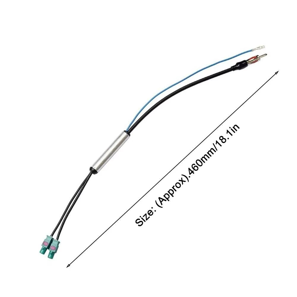 18.1 Inch Car Special Radio Antenna AM/FM Audio Radio Signal Amplifier Dual Fakra RF Radio Antenna Aerial Adapter for AUDI Adapt