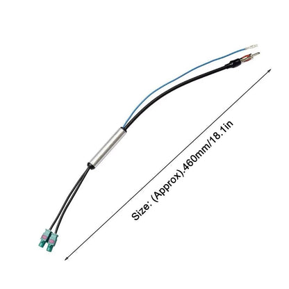 18.1 Inch Car Special Radio Antenna AM/FM Audio Radio Signal Amplifier Dual Fakra RF Radio Antenna Aerial Adapter for AUDI Adapt