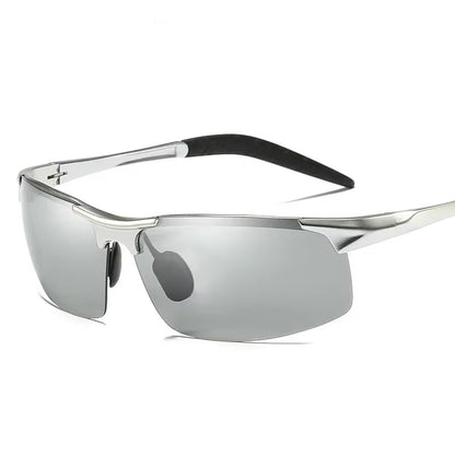 Men Photochromic Polarized Sunglasses Aluminum Frame UV400 Sun Glasses Male Eyewear Driving Goggles