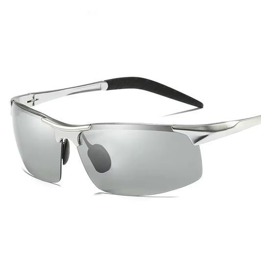 Men Photochromic Polarized Sunglasses Aluminum Frame UV400 Sun Glasses Male Eyewear Driving Goggles