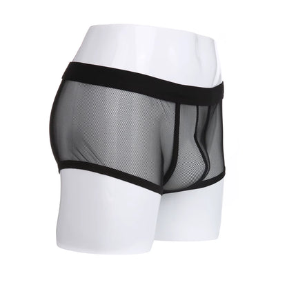 Mesh Boxers Men Transparent Underwear Man Cueca Sexy Boxer Shorts Hollow Lingerie Underpants Panties Trunks