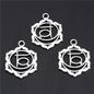 21Pcs Silver Color 7 Chakra Charms Mandala Pendant Yoga OM Buddhist Metal for Jewelry Making Supplies