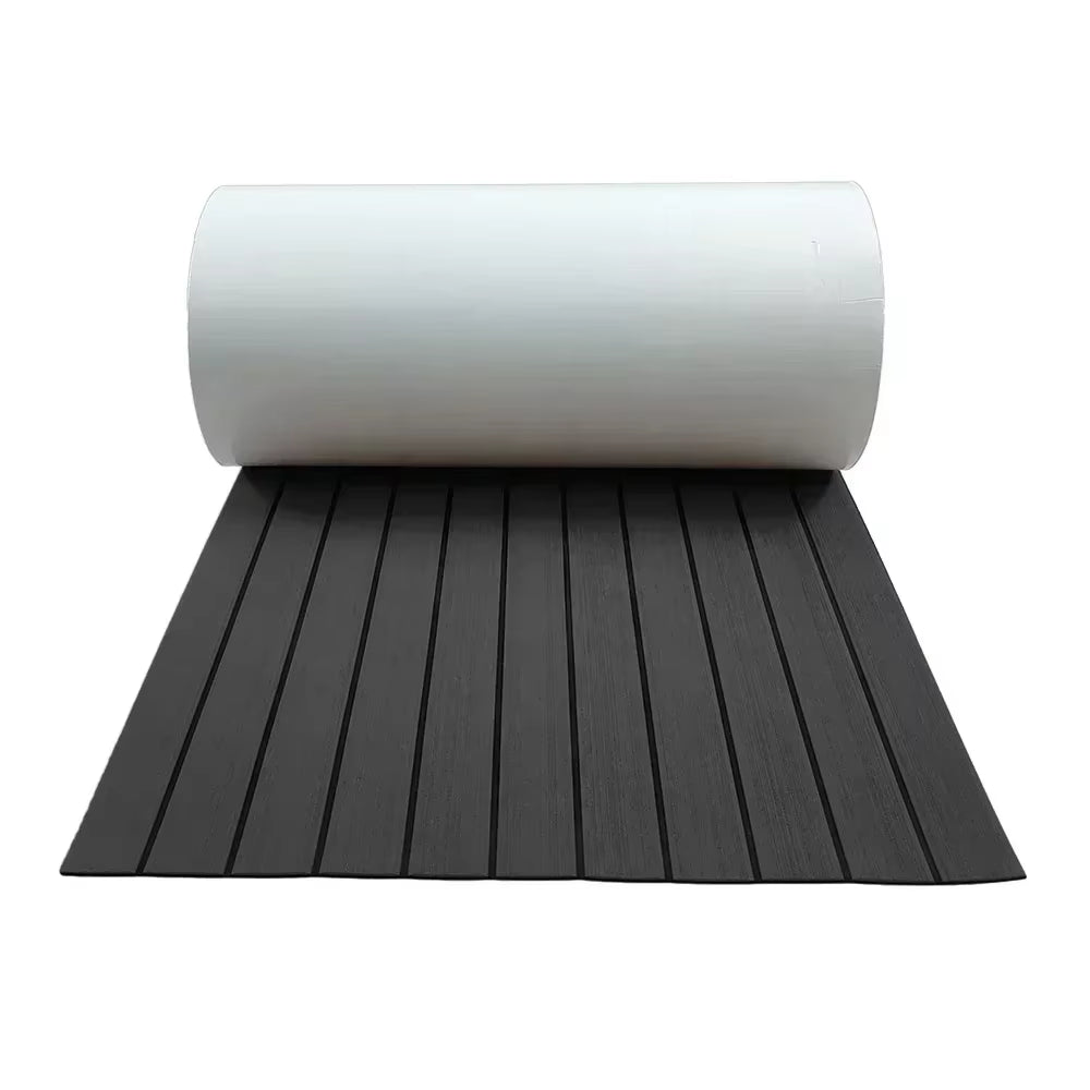 580X2400X5Mm EVA Foam Faux Teak Boat Decking Mat Brown Deck Sheet Yacht Flooring anti Skid Mat Self Adhesive Vehicle Pad