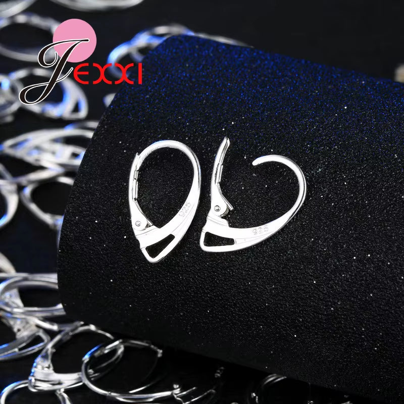 100 Pcs/ Lot 925 Sterling Silver Hooks Coil Ear Wire Earrings Findings Jewelry Accessory DIY Earring Fast Shipping