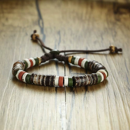 Holiday Natural Stone Beaded Bracelets for Men Women Adjustable Length Multi Color Beads Casual Male Jewelry Rope Pulseira