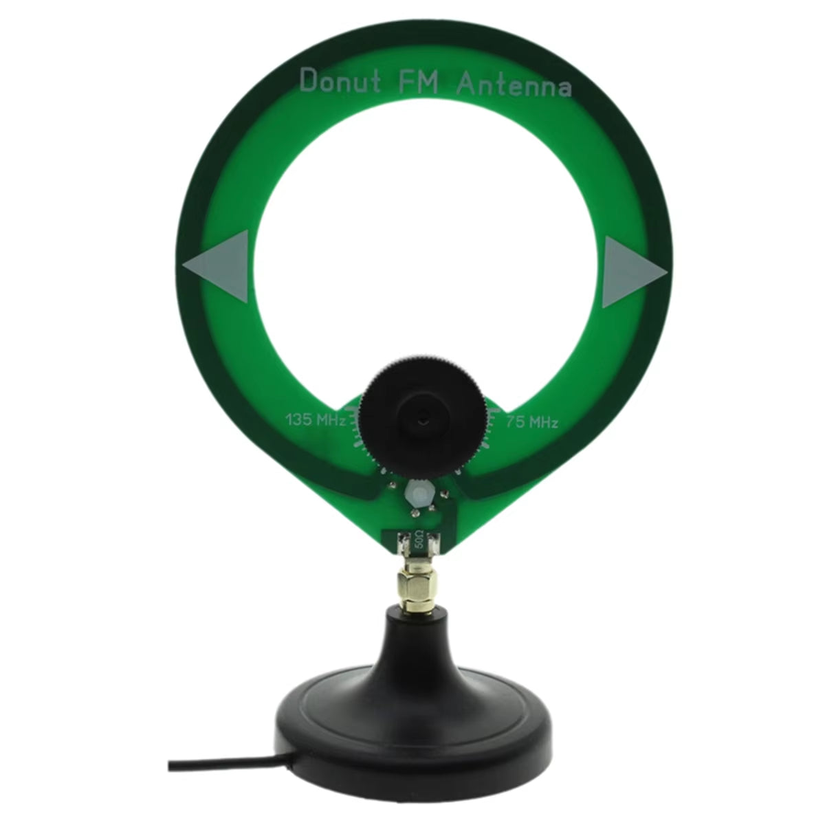 AA58 Donut FM Antenna 75M-135Mhz FM Antenna SMA Male Interface Mini Loop Antenna