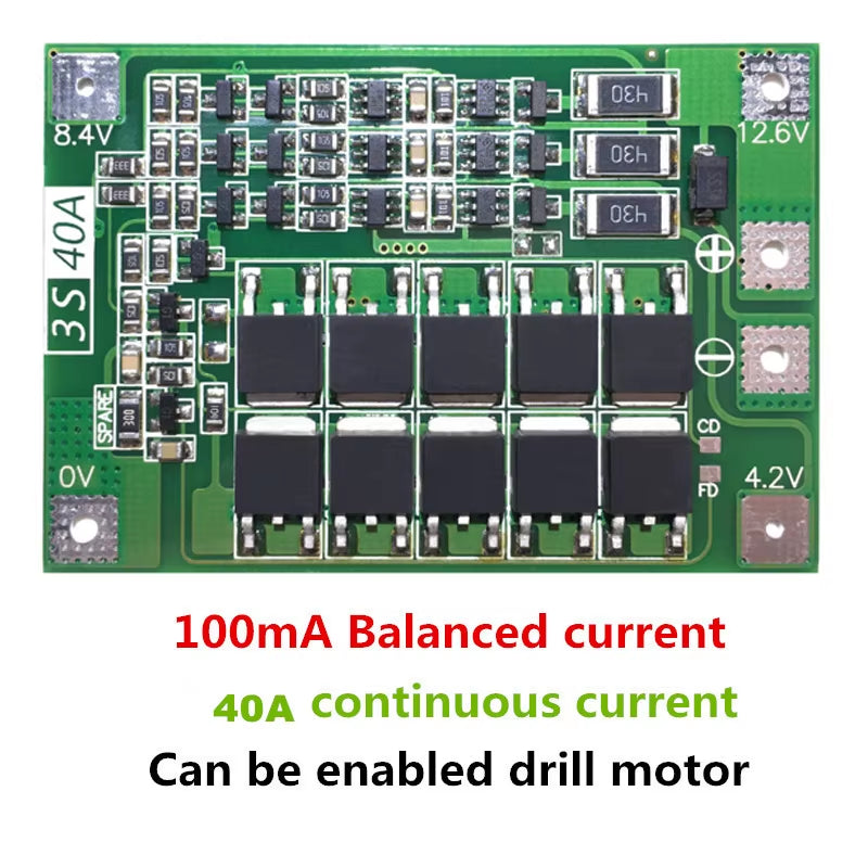 1S/2S/3S/4S/5S Li-Ion 18650 Lithium Battery Charger Lipo Cell Module PCB BMS Protection Board for Drill Motor with Balance