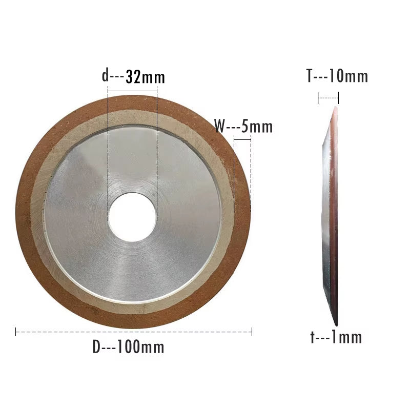 Dia. 75Mm/100Mm/125/150Mm PDX Diamond Grinding Disc Resin Abrasive Cutting Wheel P150 Knife Blade Polishing