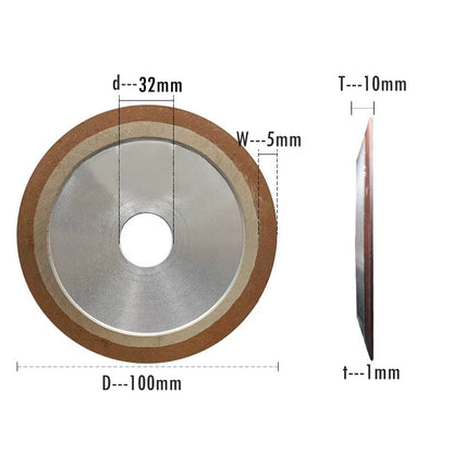 Dia. 75Mm/100Mm/125/150Mm PDX Diamond Grinding Disc Resin Abrasive Cutting Wheel P150 Knife Blade Polishing