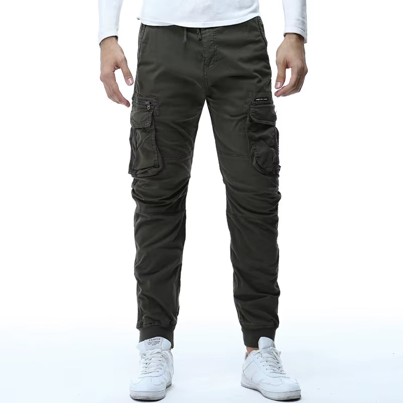 Mens Camouflage Tactical Cargo Pants Men Joggers Boost Military Casual Cotton Pants Hip Hop Ribbon Male Army Trousers 38