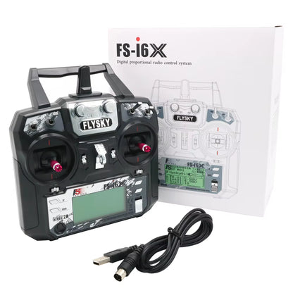 Original Flysky Fs-I6X 10CH 2.4Ghz AFHDS 2A RC Transmitter with Fs-Ia6B Fs-Ia10B FS-X6B FS-A8S Receiver for Rc Airplane Drone