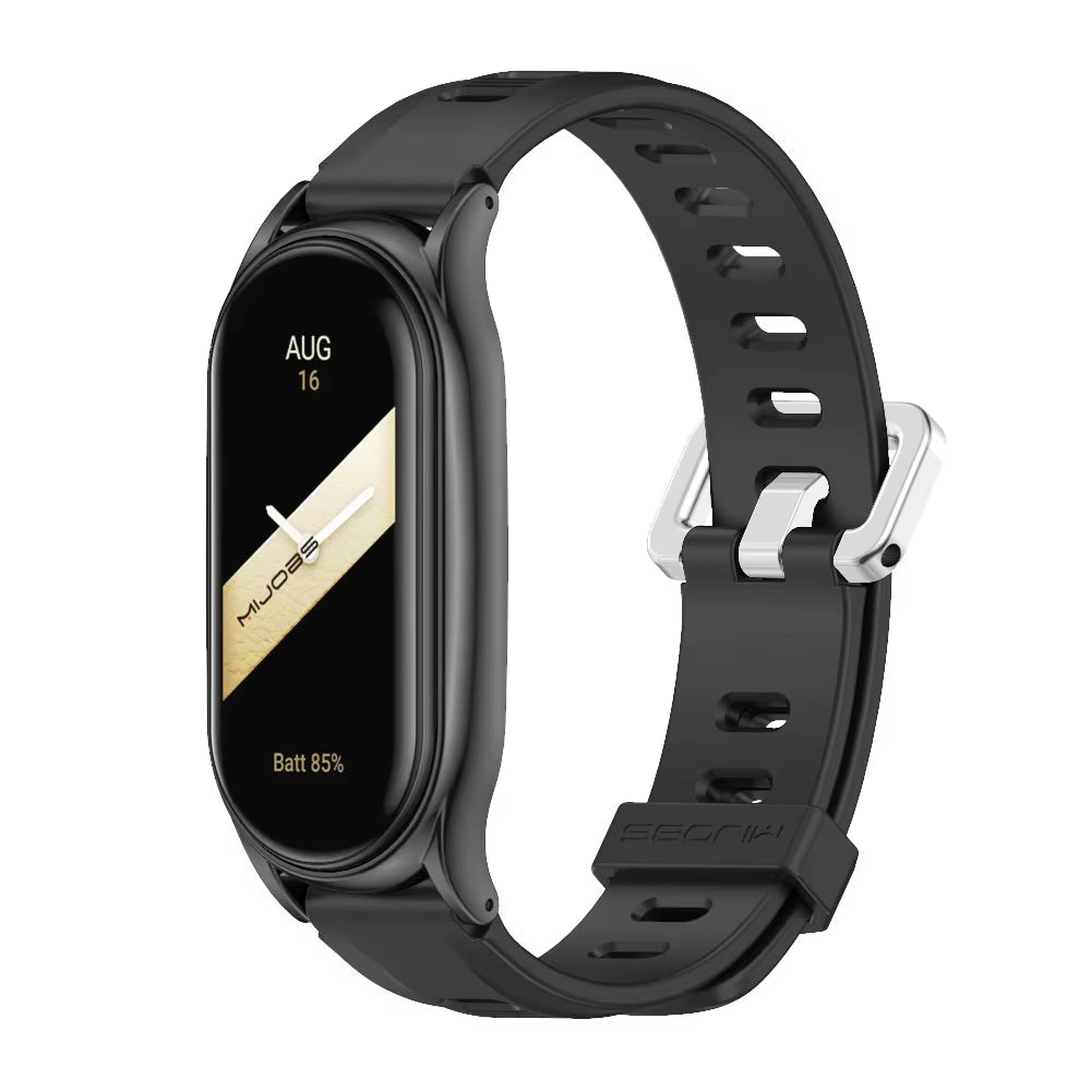 Strap for Mi Band 10 9 8 7 6 5 4 3 Bracelet Silicone Wristband for Xiaomi Mi Band 8 Metal Strap for Mi Band 7 Watchband Leather