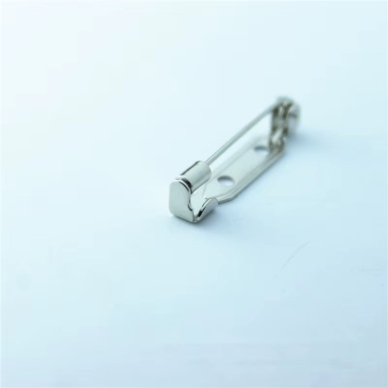 10Pcs 2.4Cm Length High Quality Safety Pin Brooch Base Back Bar Badge Holder Brooch Pins DIY Jewelry Finding