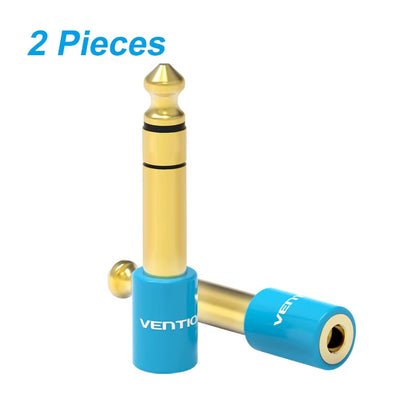 6.5Mm to Jack 3.5Mm Microphone Audio Plug for Amplifier Electric Guitar Adapter Aux Cable 3.5 Jack 6.35 Converter 2Pcs