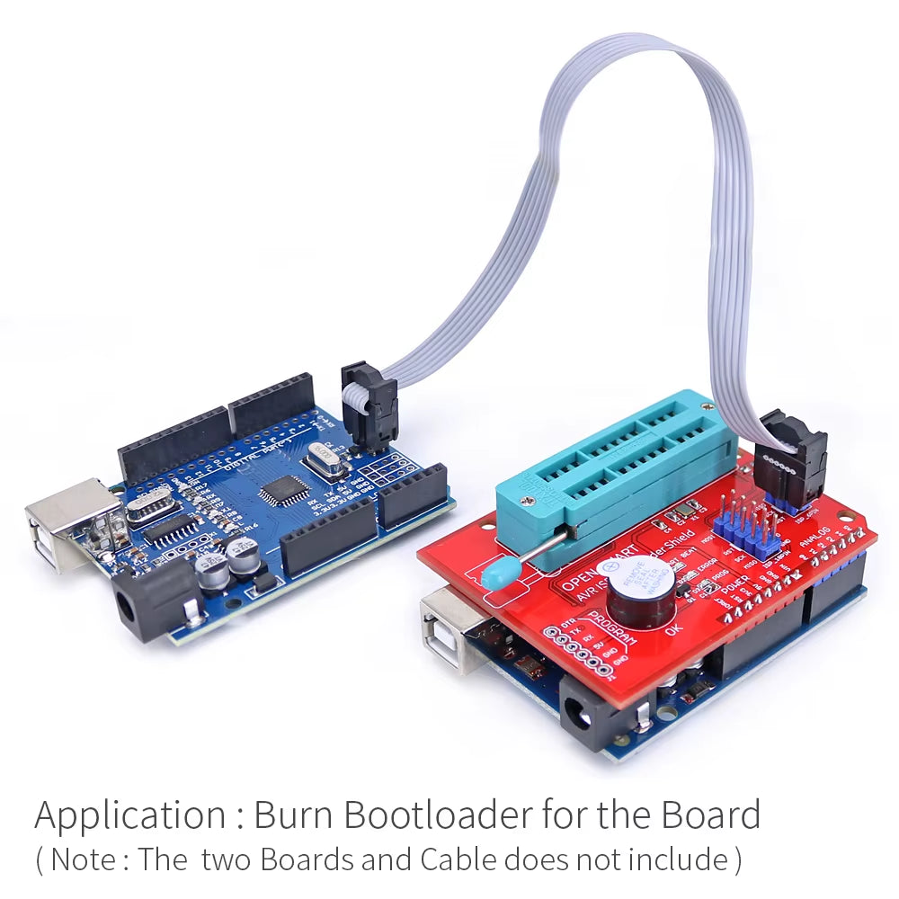 AVR ISP Bootloader Shield Burning Programmer Board for Atmega328P Bootloader Module with Buzzer and LED Indicator for 328P Board