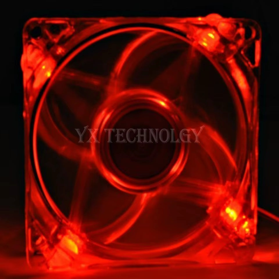 8025 GDT Green Red Bule Four Color LED PC Computer Case Brushless Cooling Fan 80Mm 8080X25Mm 8025S DC 12V 4Pin Cooler