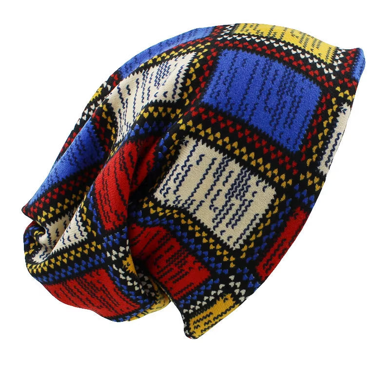 Brand Autumn Winter Hats for Women Plaid Design Contrast Color Ladies Hat Skullies and Beanies Men Hat Unisex HT022