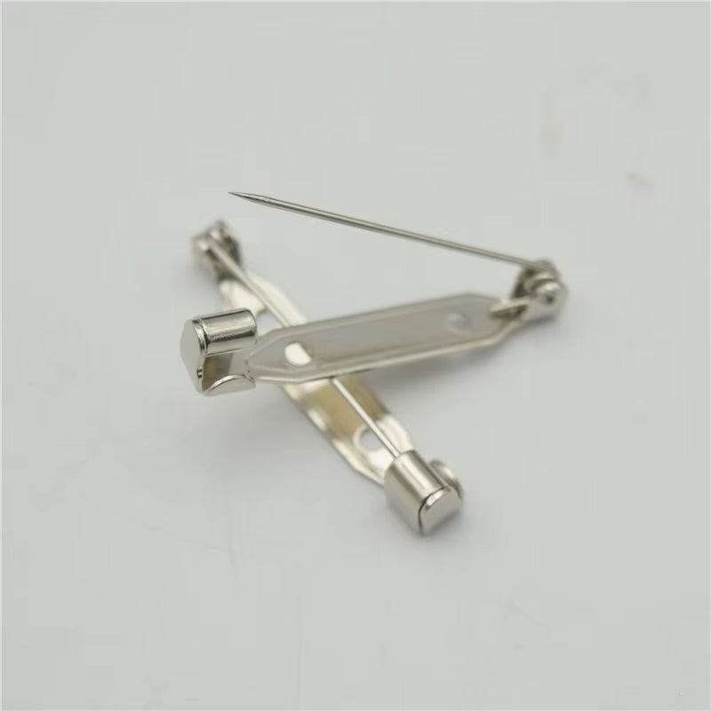 10Pcs 2.4Cm Length High Quality Safety Pin Brooch Base Back Bar Badge Holder Brooch Pins DIY Jewelry Finding