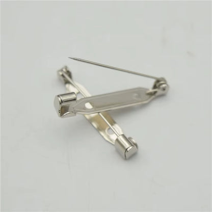 10Pcs 2.4Cm Length High Quality Safety Pin Brooch Base Back Bar Badge Holder Brooch Pins DIY Jewelry Finding