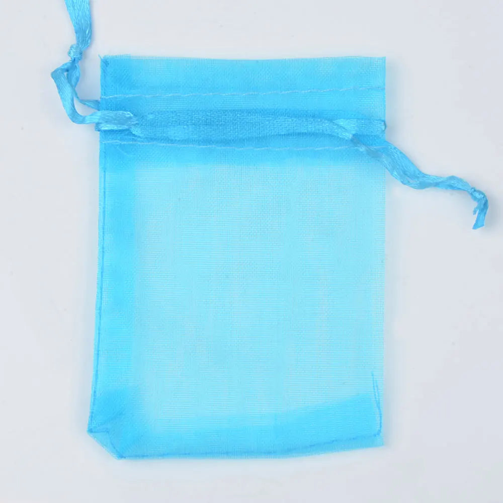 50Pcs/Lot 24 Colors Jewelry Bag Organza Gift Bags for Jewelry Packaging Bags Wedding Gift Storage Drawstring Pouches Wholesale