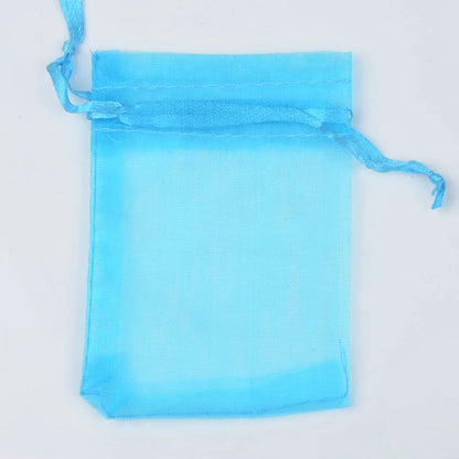 50Pcs/Lot 24 Colors Jewelry Bag Organza Gift Bags for Jewelry Packaging Bags Wedding Gift Storage Drawstring Pouches Wholesale