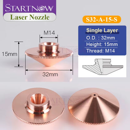 OEM Fiber Cutting Nozzle Laser for Raytools Laser Welding Cutter Head Holder D32Mm Double Layer Chrome Plated