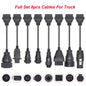 Full Set 8 Pcs Car Truck Converter for Scania 16Pin Male to Female OBD 2 OBD2 Car Auto Connector Extension Cable
