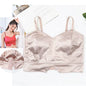 Sexy Satin Crop Tops Women Wireless Bralette Crochet Top Female Spaghetti Strap T-Shirt Cropped with Chest Padded Camisole Camis