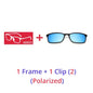Polarized Sunglasses Men Women 5 in 1 Magnetic Clip on Glasses TR90 Optical Prescription Eyeglass Frames Magnet Clips