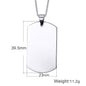 Stainless Steel Double Dog Tag Necklace for Men High Polished Pendant ID Men Jewelry 24" Chain Necklace