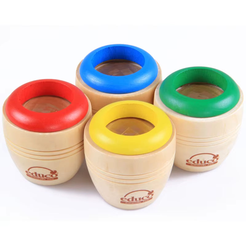 1Pcs Kids Toys Magic Kaleidoscope Wooden Baby Montessori Early Educaional Puzzle Random Color Birthday Gifts
