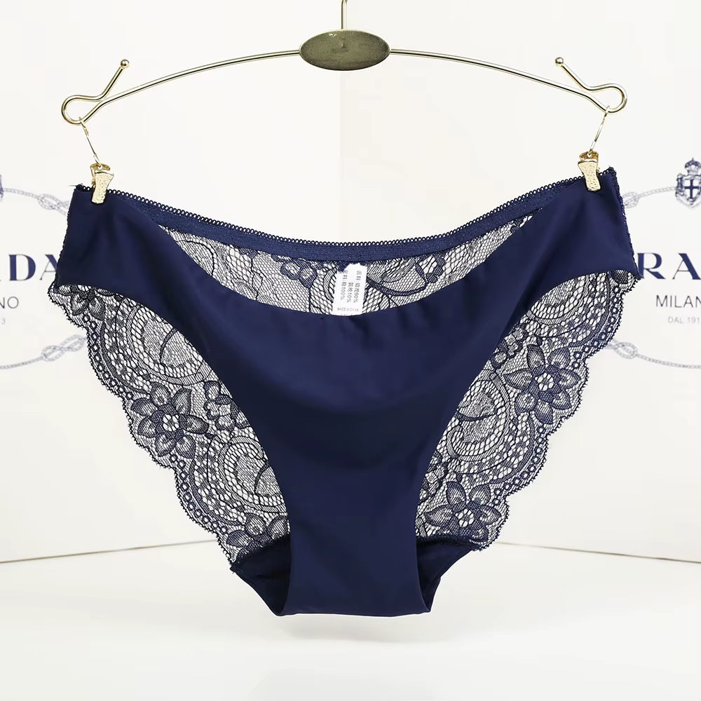 Ladies Underwear Woman Panties Sexy Lace plus Size Panty Transparent Low-Rise Cotton Briefs Intimates New Hot Sale