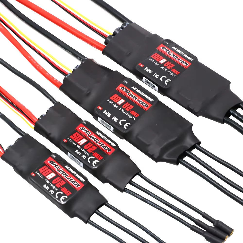 Hobbywing Skywalker 40A 50A 60A 80A 15A 20A 30A 100A 120A V2 ESC Speed Controller with UBEC for RC Airplanes Helicopter